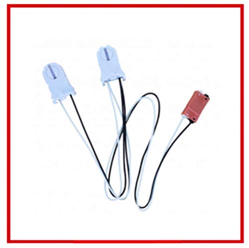 Creative Product 2-Lamp Wiring Harness Screw Type T8 Lamp Holder UL Non-Shunted Tombstone Light Socket For LED Fluorescent Tube Replacements With Quick Disconnect