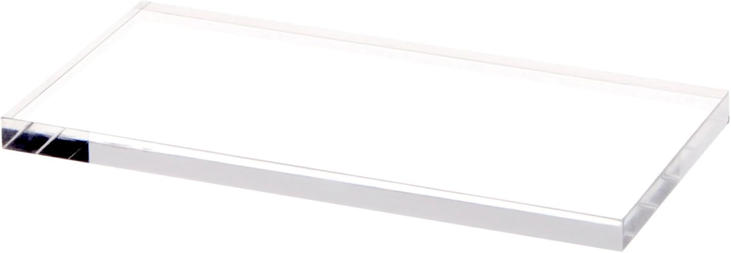 Plymor Clear Rectangular Acrylic Display Base, 8" W x 6" D x 0.375" H