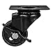 FactorDuty 4 All Black Metal Swivel Plate Caster Wheels w/Brake Lock Heavy Duty High-Gauge Steel (2