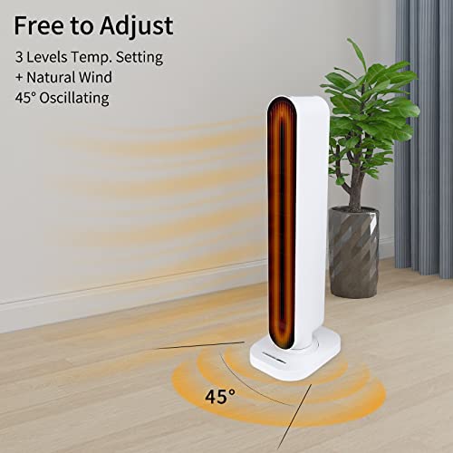 Infinipower Electric Space Heater, 1500W Whole Room Tower Space Heater With Remote 4 Heat Modes Setting, Overheating Protection, For Bedroom, Office, And Indoor Use, White,32",Hiheattower31Wrc #TOP2