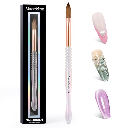MelodySusie Kolinsky Acrylic Nail Brush, 80% Pure Kolinsky Hair, Professional
