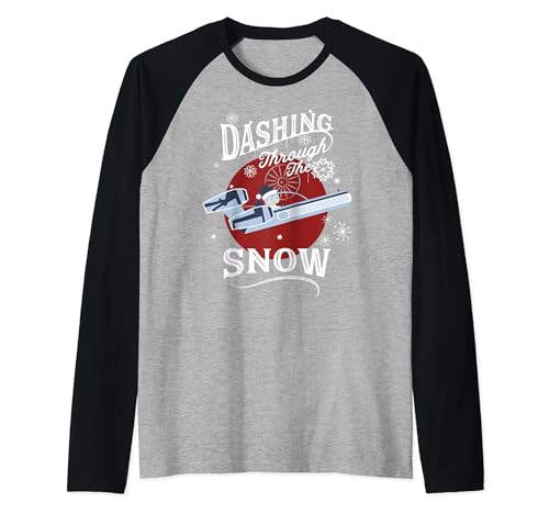 Star Wars t-shirt de Noël respirant et confortable à manches raglan bicolores