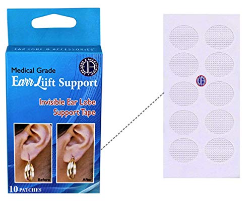 Image of Ear Lobe & Accessories Ear Lobe & Accessories Reusable Ear Lobe Support (Pack Of 20pcs), White, 10 Pieces
