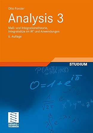 Analysis 3: Ma - Und Integrationstheorie, Integrals Tze Im Irn Und Anwendungen book cover
