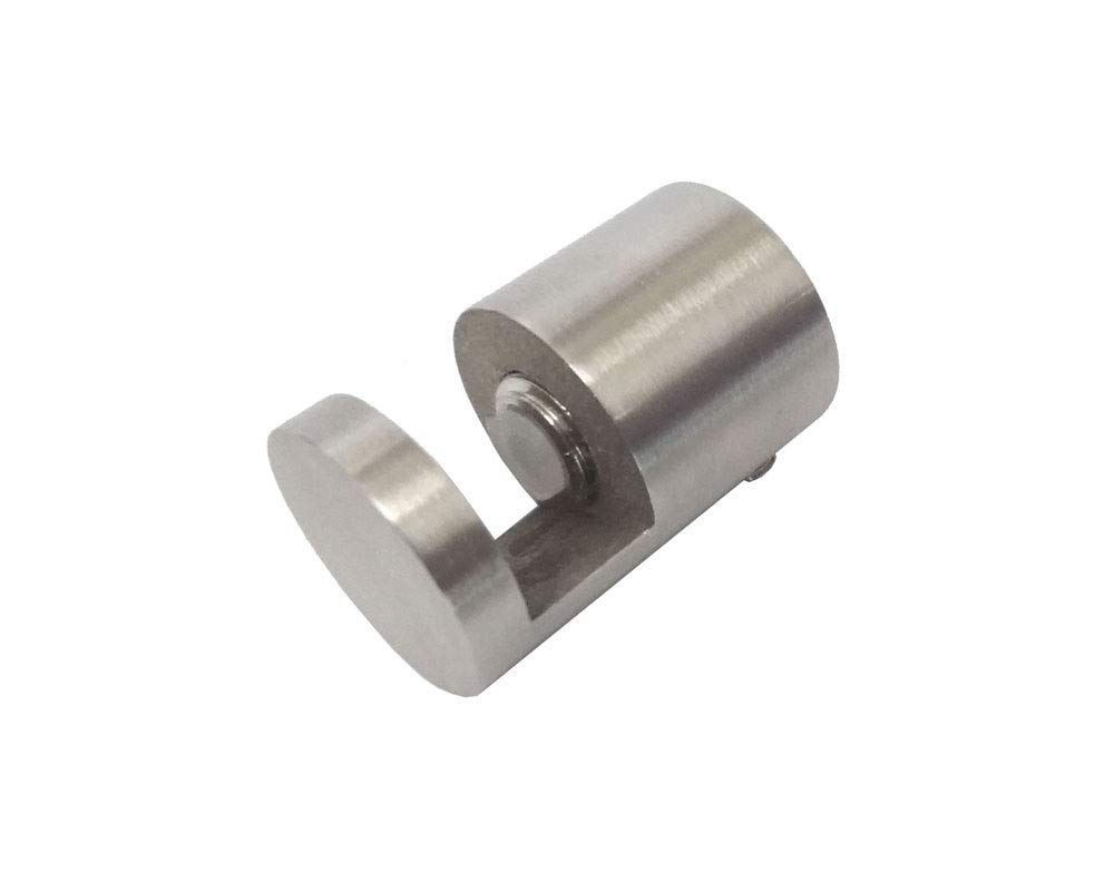 DISTANZIATORI FERMAVETRO IN ACCIAIO INOX AISI 304 SATINATO SET 4 PZ - PER VETRI DA 6 A 8 MM