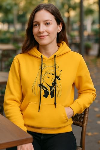 Image of Raves Womens Stylish Printed Hoodie | Trendy Cotton Fleece Hooded Sweatshirt for Women & Girls | Full Sleeve Winter Wear Pullover