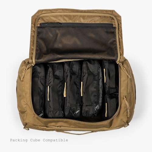 Tactical Baby Gear Tactical Duffle Bag – Hospital & Weekender Diaper Bag for Men with Patch Panel, Backpack or Shoulder Strap Carry, Spacious Storage (Coyote Brown)3