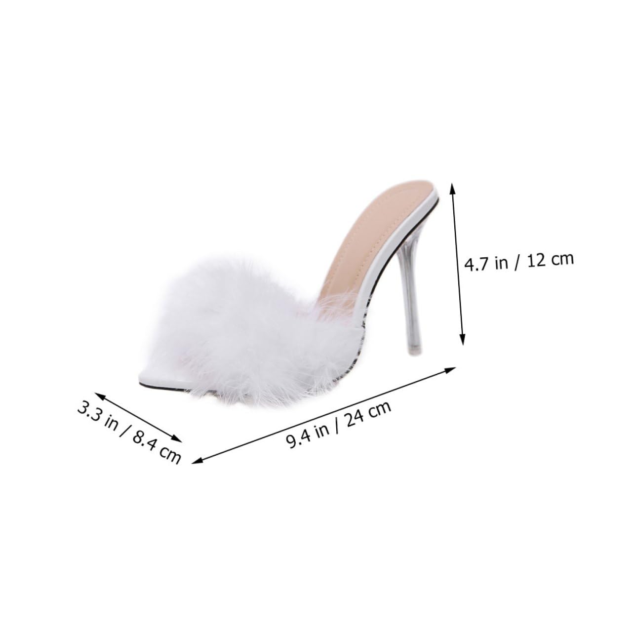 Holibanna Pantofole Stivali con per Donna Sandali Soffici per Le Donne Tacchi da Ragazza Sandals Sandale Ciabatte estive Sandali con Alto Scarpe estive Suola: Bianca