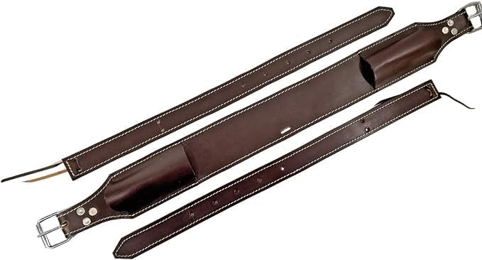 Western Leather Horse Complete Flank Cinch Set Rear Flank Back Cinch Girth Saddle Billets TACK Horse Cinches