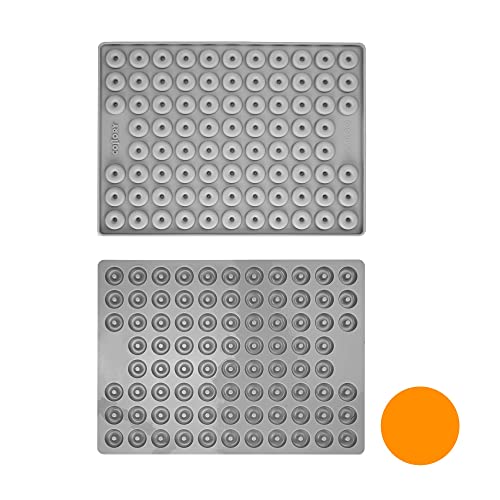 Collory Silikon Backmatte Hundekekse Medium Donut (2,8cm), Backform für Hundeleckerlis, Pralinenform, Schokoladenform, Antihaftend und Lebensmittelecht (BPA-Frei)