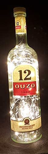 Ouzo 12 - Lampada a bottiglia con 80 LED bianco