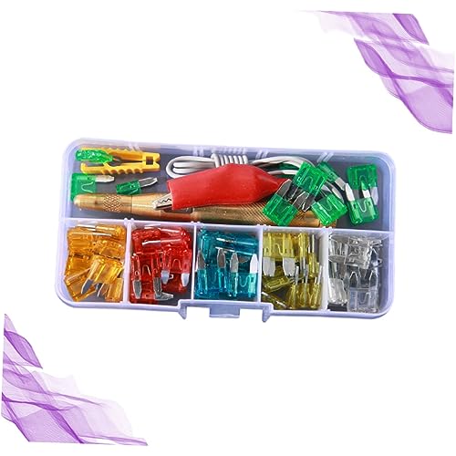 Kit de probador de fusibles para automóvil, 60 piezas, 5-30 A, tipo de inserción con carcasa de zinc y plástico miniatura 6