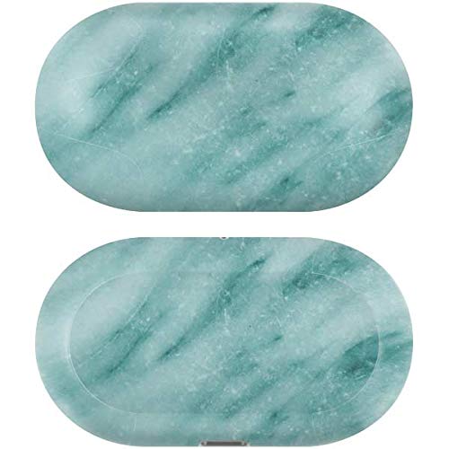 Skinit Decal Audio Skin Compatible with Samsung Galaxy Buds+ - Officially Licensed Originally Designed Turquoise Marble Design