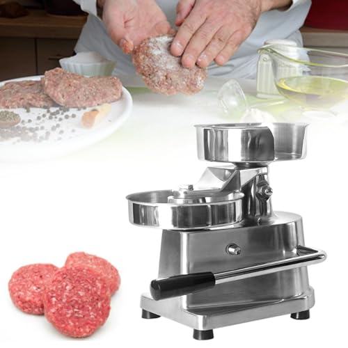 DFEDHF Commercial Burger Press Maker, Hamburger Patty MakeSteel Hamburger Press Burger Machine Beef Pork Chicken Vegetarian Patties, 15cm