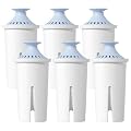 Overbest 7006-AL Alkaline Water Filter, Replacement for Brita® Filter, Brita® Pitchers and Dispensers, Classic 35557, OB03, Mavea® 107007, and Amazon Basics® 10-Cup Pitcher, 6 Pack
