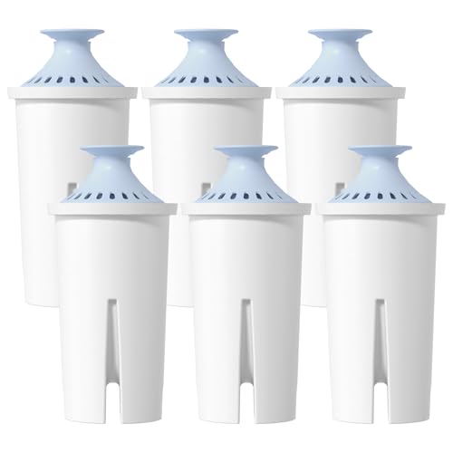 Image of Overbest Alkaline Water Filter Replacement for Brita Filter, 6 Pack
