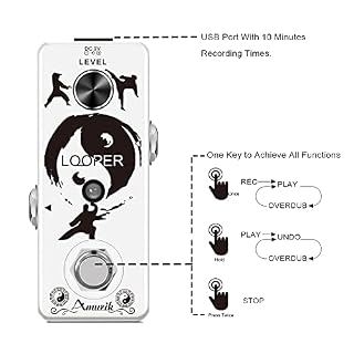 Amuzik Looper Guitar Pedal Unlimited Overdubs 10 Minutes of Looping, 1/2 time With USB to Import and Export Loop 3 Mode… - Les Beatles, Paul McCartney, John Lennon, RIngo Starr, George Harrison Amuzik Looper Guitar Pedal Unlimited Overdubs 10 Minutes of Looping, 1/2 time With USB to Import and Export Loop 3 Mode… – Image 2