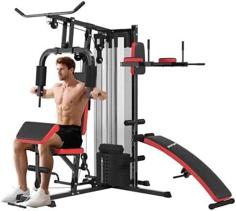 SPORTNOW Station de Musculation Multifonction Ajustable - Collabo...