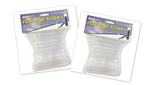 Clear Storage Tubes 3 Inches Long - For Seed Beads and Delicas (50 Tubes) by Beadsmith