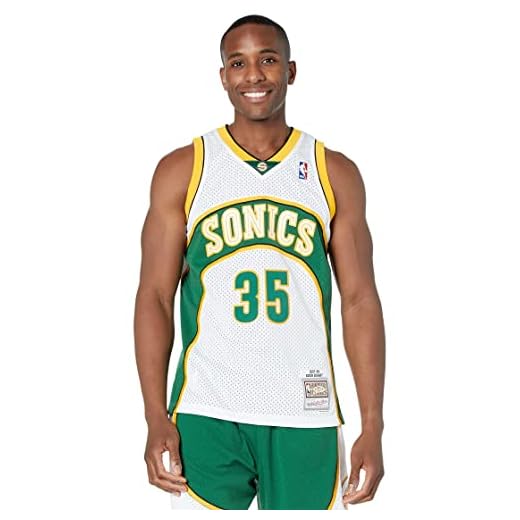 M&N NBA Swingman Camiseta 2.0 Seattle Supersonics Kevin Durant, Blanco y Blanco, Large Unisex Adulto