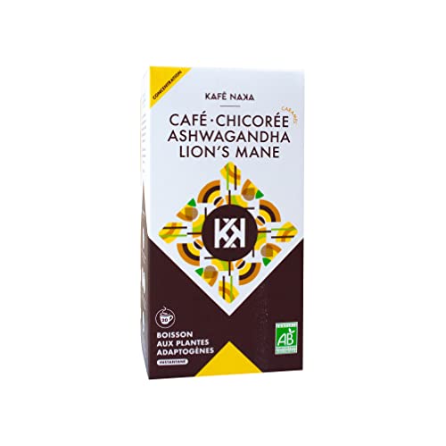 KAFE NAKA - Chicorée / Café instantané enrichit aux plantes adaptogènes BIO : Ashwagandha, Lion's mane - Concentration - Boisson saine instantanée - 85g Cover