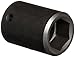 Martin 4M619 19mm Type II Opening 1/2" Power Impact Square Drive Socket, 6 Points Standard, 41mm Overall Length, Industrial Black Finish
