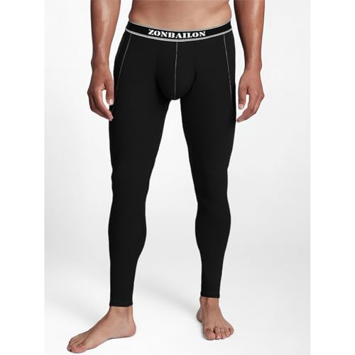 JINSHI Long Johns Thermal Underwear for Men Soft Bamboo Viscose Base Layer for Cold Weather Bottom2