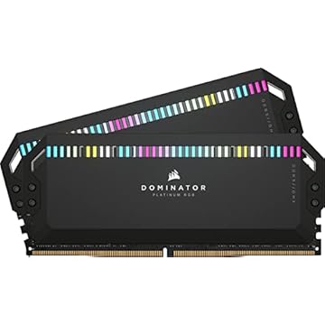 CORSAIR DOMINADOR PLATINUM RGB DDR5 RAM 32GB (2x16GB) 7200MHz CL34 Intel XMP iCUE Memória de Computador Compatível - Preto (CMT32GX5M2X7200C34)