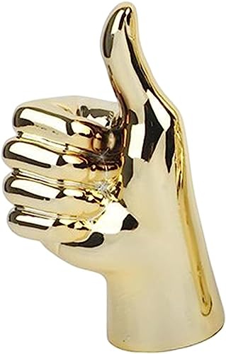 Estatua Decorativa de Mano Dorada para Mesa