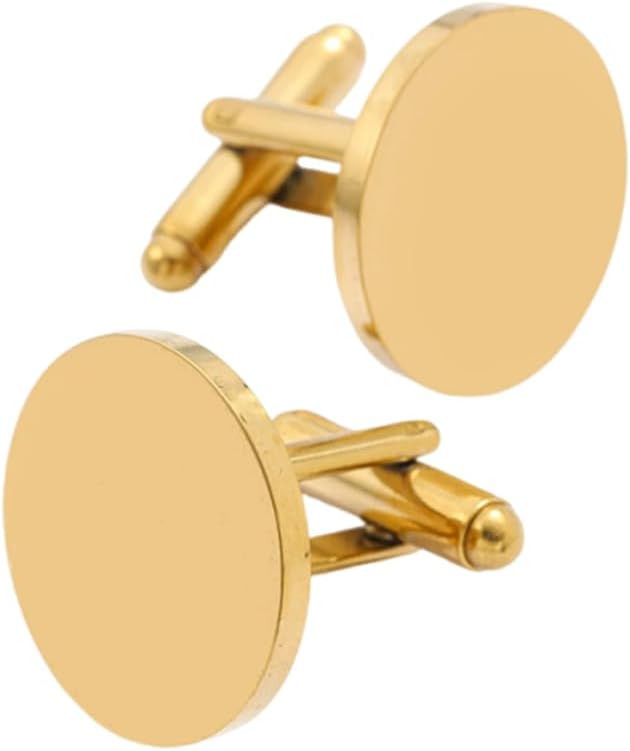 Classic Stainless Steel Cufflinks for Men, Round/Square/Oval Cuff Links,Groom Wedding Cufflinks Gift for Groomsmen, Father's Day