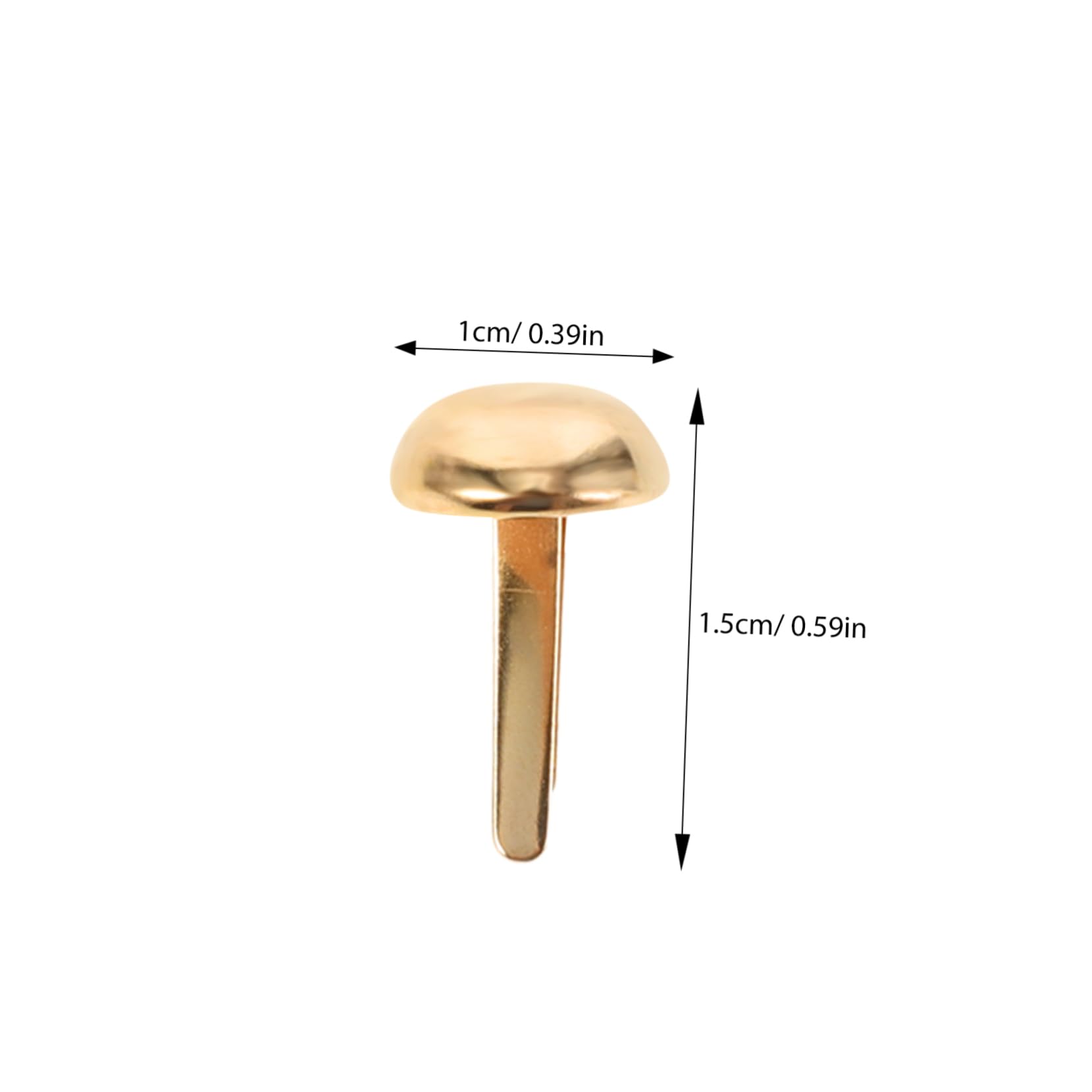 Operitacx 100pcs Two-Leg Mushroom Brads Craft Pins Mini Brad Paper Fasteners for DIY Projects Scrapbooking Supplies