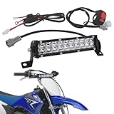 MLWRID Light Bar Kit,60W Universal Dirt Bike Light Bar Compatible for Honda CRF110 CRF250R CRF450R for Yamaha TTR110 YZ125 for Suzuki RM85 for Kawasaki KLX110 KX250F KX450 Fit Most 7/8”Handlebars