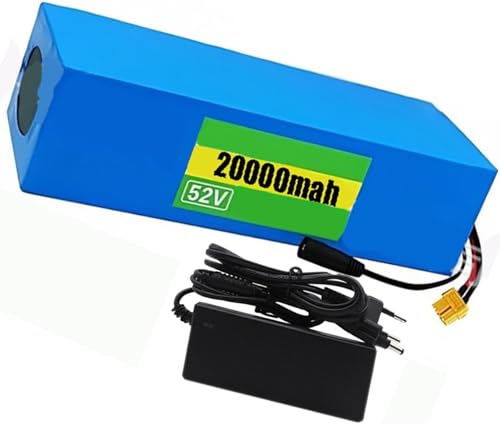 Batería de Iones de Litio Para Bicicleta Eléctrica 52V 20Ah 14S5P con BMS Integrado y Cargador Ideal Para Coches y Scooters Eléctricos (Incluye Envío) XT60,EU