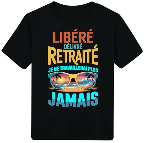 [31] Idée Cadeau Tee Shirt Humour Départ Retraite Homme Kit t-Shirt Original (FR/ES, Alpha/Lettres, TG, Taille Normale, Taille Normale)