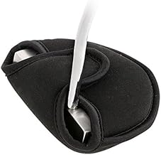 Black Golf Putter Headcover Oversize Neoprene Club Head Cover Perfect for Mallet Putters Fits Most 2 Ball Putters Clubs