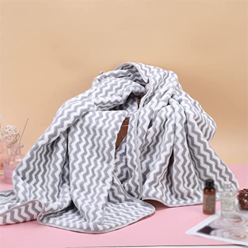 Serviette de bain absorbante velours corail drap de plage doux ondulation de l'eau - 8