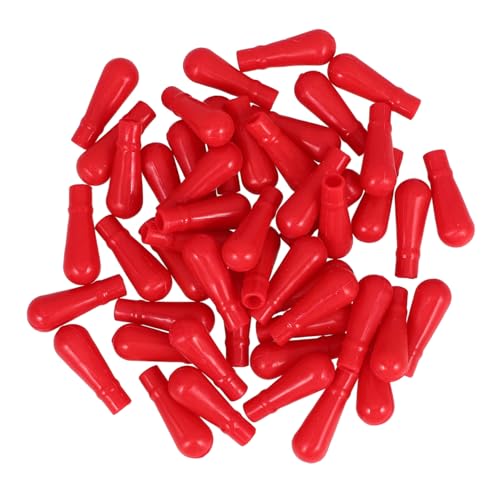 OKUMEYR 50pcs Secure Liquid Transfer Glass Dropper Tip Caps Lab Pipette Bulb Caps Easy Installation Quick Identification