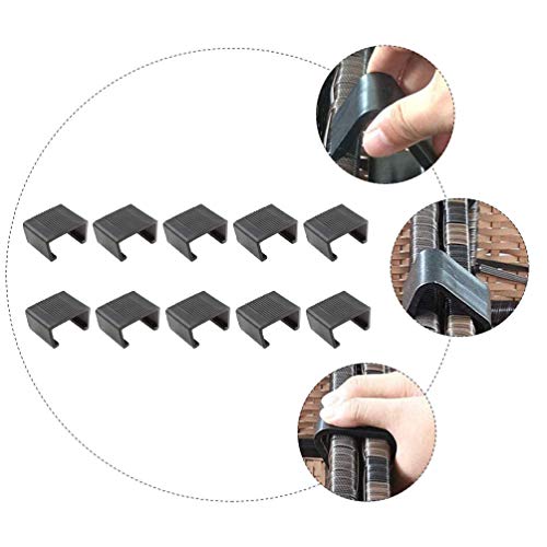 TOPBATHY 10Pcs Grampos Clipes Clipes de Sofá Móveis de Vime Do Pátio Mobília Ao Ar Livre Mobiliário