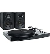 mbeat Pro-M Stereo Turntable Player System with Bluetooth Stereo Speakers - Black