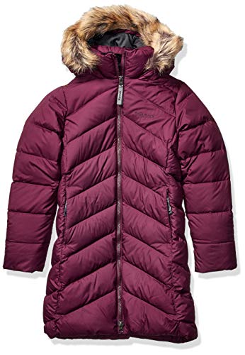 Marmot Girls' Montreaux Full-Length Down Puffer Coat, Dark Purple, X-Large