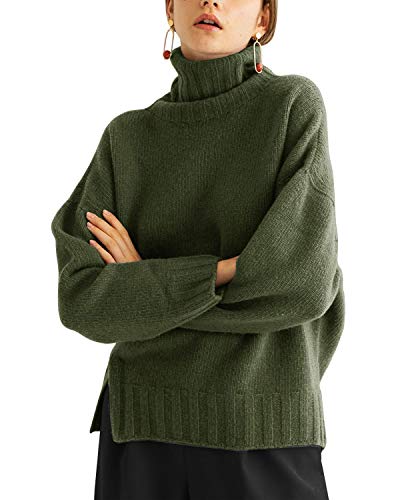 ハイネックセーター レディース ニットセーター タートルネック ニットトップス ゆったり 暖かい 上品 秋服冬服 保温防寒