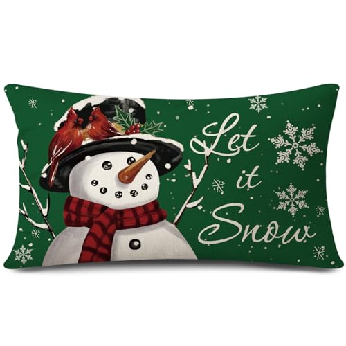 Sungeek 1 Stück Weihnachten Kissenbezug, Dekorative Zierkissenbezüge...