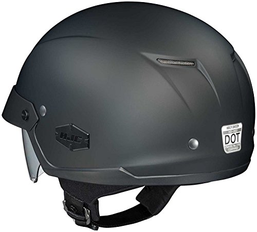 HJC Solid IS-Cruiser Half (1/2) Shell Motorcycle Helmet - Matte Black/X-Large - Image 2