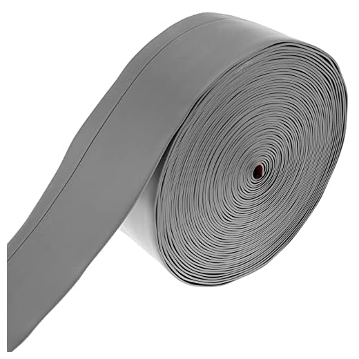PrimeMatik - Självhäftande flexibel golvlist 70 x 20 mm. Längd 15 m grå