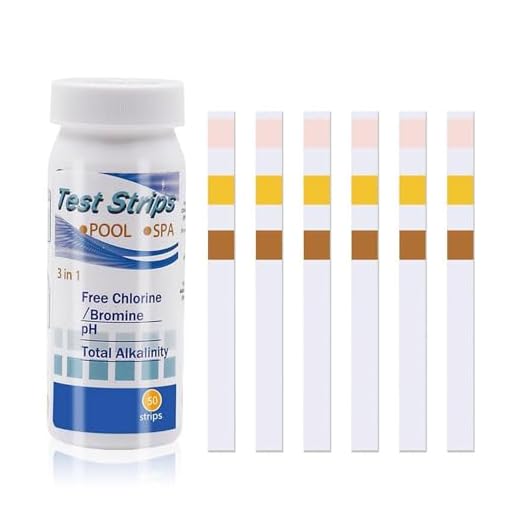 50 Pcs Swimming Pool Water & Hot Tub Test Strips,3 in 1 PH Test Strips Set,Rapid Easy,Accurate,Measurement of PH,Alkalinity,Free Chlorine,for Lazy Spa/Tubs/Pool Water Testing Kit Accessories