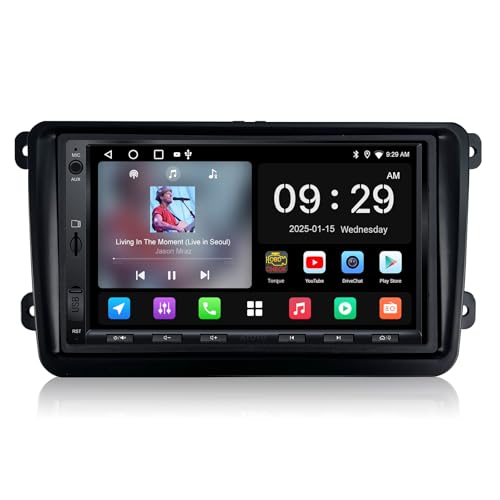 ATOTOZONE A5L Android Autoradio CarPlay per VW Polo Golf 5 6 Passat Jetta Skoda, Schermo da 7' Wireless Android Auto Stereo con GPS Navi, Wi-Fi/Bluetooth/USB, FM/AM/RDS, HD LRV, MirrorLink, SWC