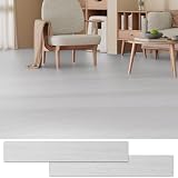 Fablioflo Peel and Stick Floor Tile, 36 Pcs 54 Sq.Ft Waterproof Wood Grain Luxury Vinyl Plank Flooring, Easy DIY Self Adhesive Vinyl Floor for Kitchen, Living Room, Bedroom, RV, White Oak