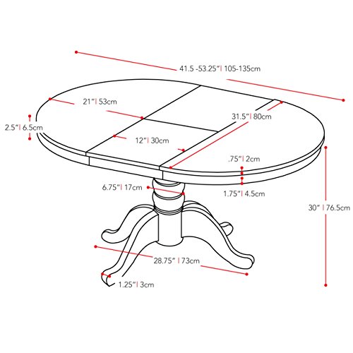 Corliving Dillon Dining Table Dark Brown/Cream #TOP2