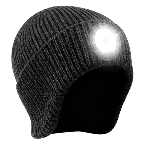 GBKDQQ LED Beleuchtete Mütze mit Licht, Led Mütze Wiederaufladbare USB, mit Licht Herren, Beleuchtete Laufmütze für Geschenke für Männer und Damen