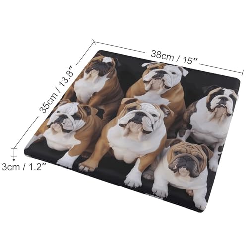Cojín de espuma viscoelástica de bulldogs ingleses para tapete de asiento 3